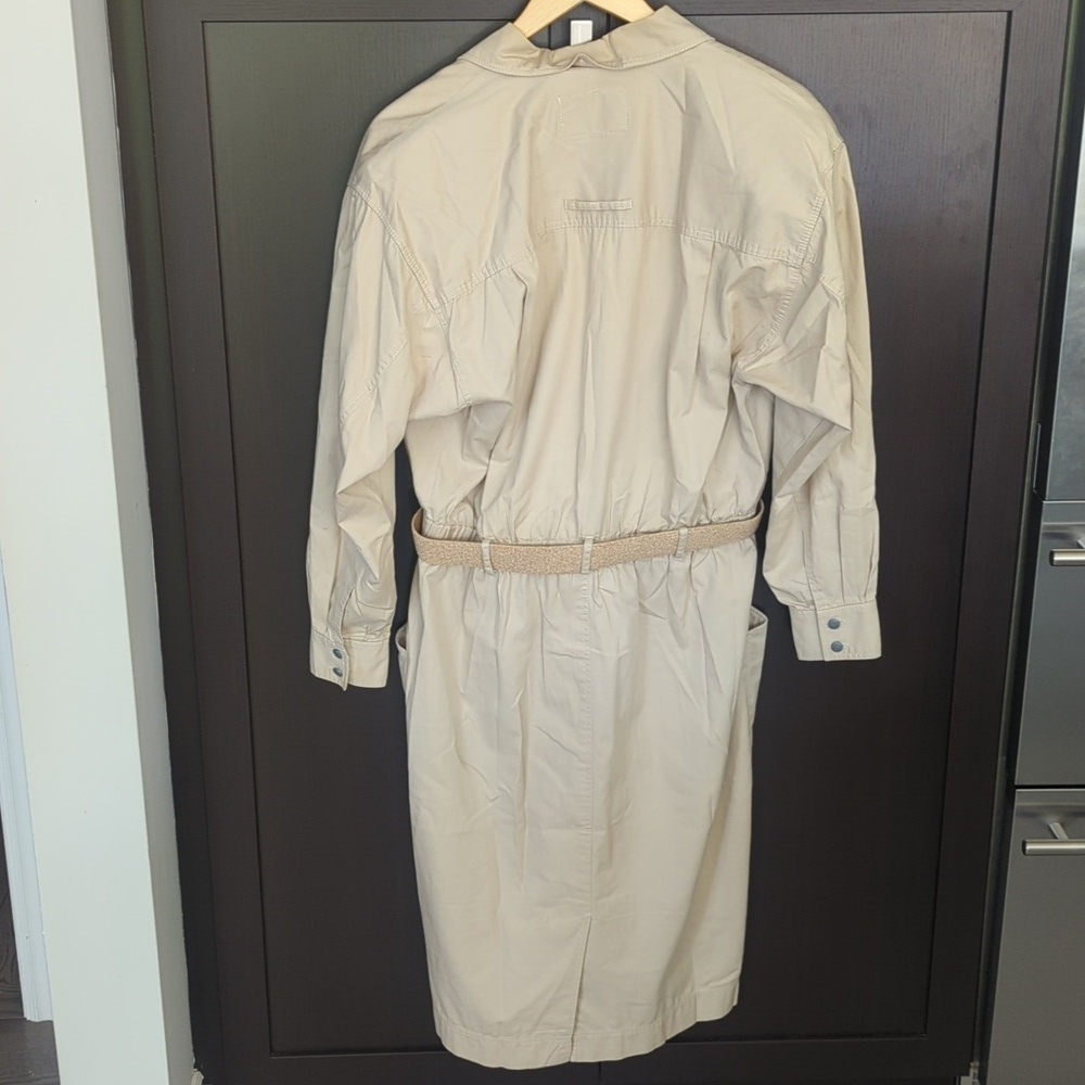 Vintage Liz Claiborne Tan Belted Jacket Dress - Size 12 Good Condition - Picture 6 of 10